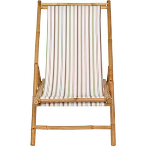 2022 New Portable Wood bamboo outdoor folding adjustable chaise lounge beach pool side deck chair with cushion