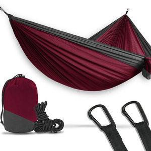 Fast Delivery Portable Large Hammock Lightweight Single Camping Hammock Outdoor Nylon Fabric Swing chair hammock hanging bed