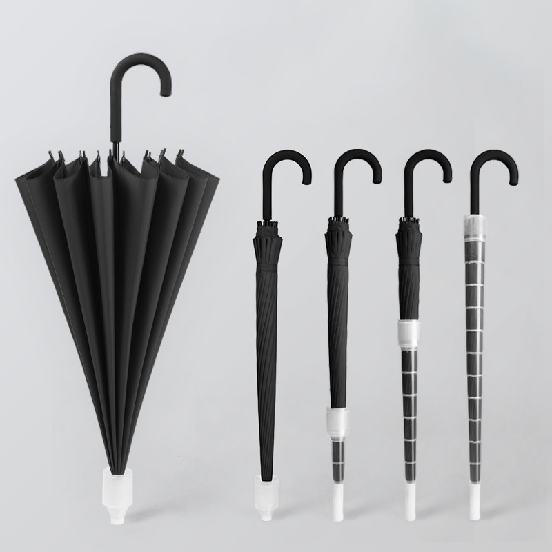 New Design Straight Golf Umbrella Promotional windproof No Drip Telescopic Plastic Cover Folding Umbrella Waterproof