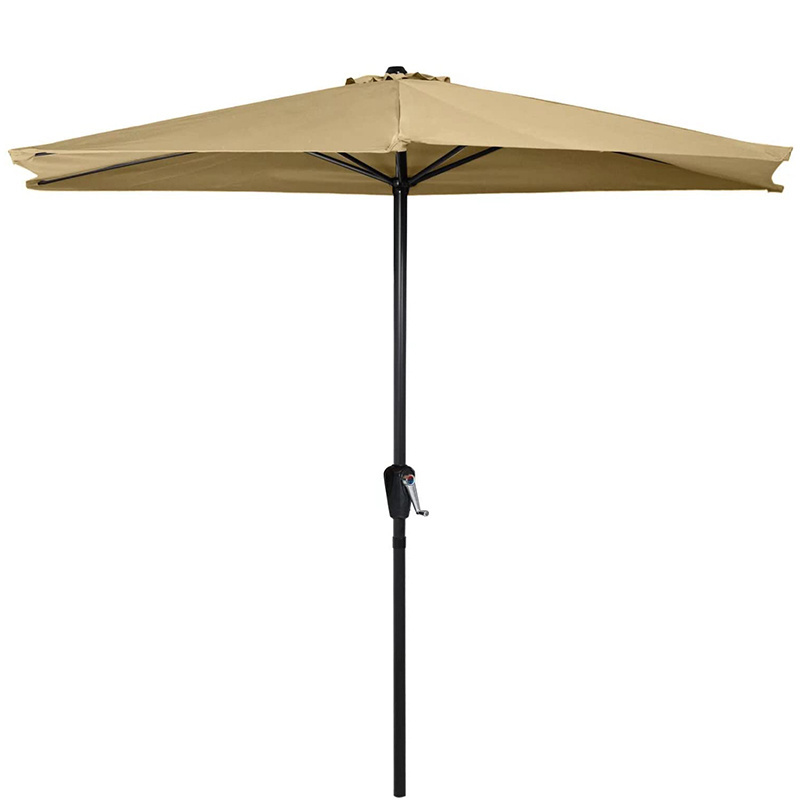 Wholesale 7.5ft Sun Shade Outdoor Half Round Patio parasol Garden Bistro Wall Balcony Deck Umbrella