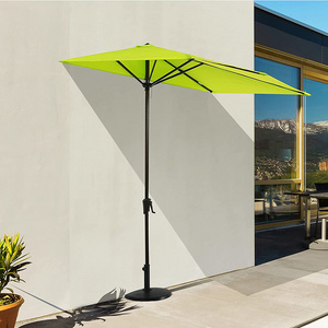 2022 Waterproof Canopy Off-the-wall Half Round Sun Shelter Patio Outdoor Wall Parasol Garden Umbrella