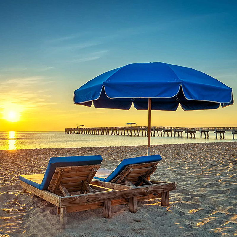 Heavy duty commercial wooden market beach puly umbrellas folding luxury sun parasols umbrellas