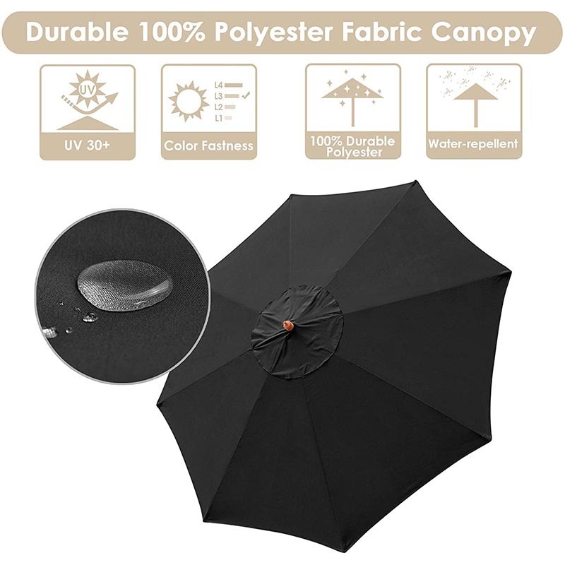 wholesale outdoor wood sun garden parasol umbrella cafe patio garden staff umbrellas beach sunshade