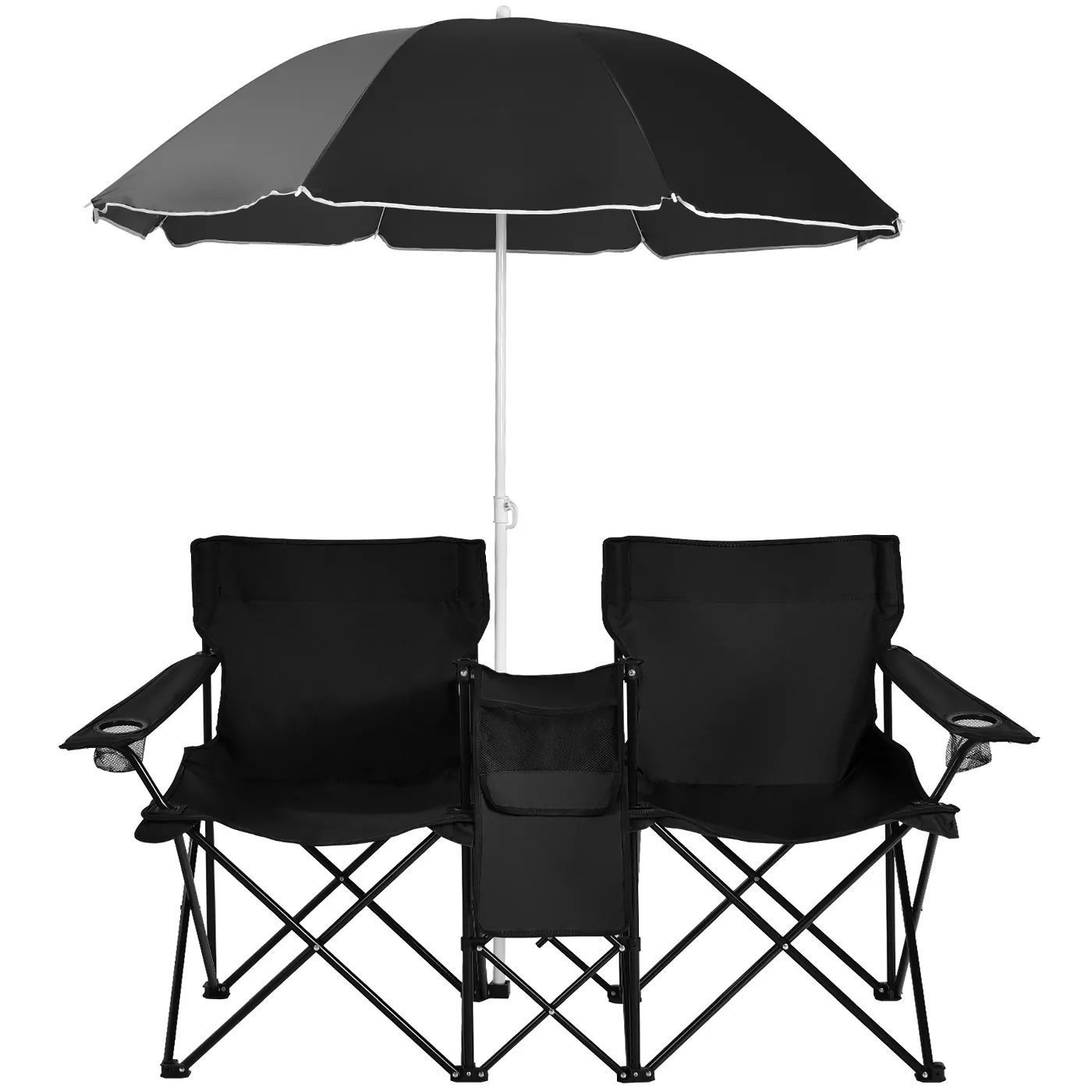 Waterproof oxford low mini foldable beach chair detachable beach umbrella with cup holder