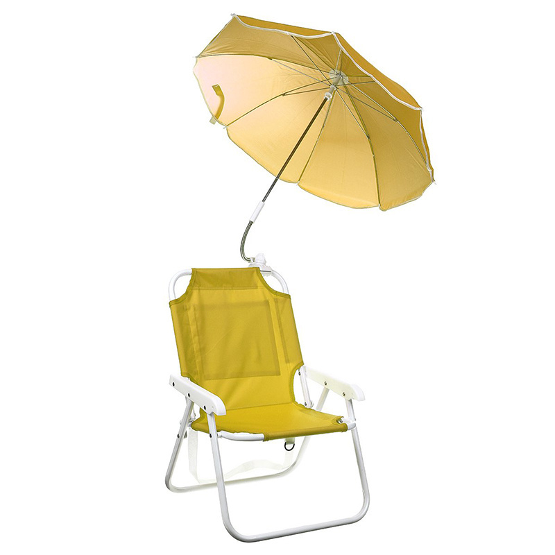 Custom Personalized baby toddler beach chair with umbrella Kids yellow lawn camping Children Chair