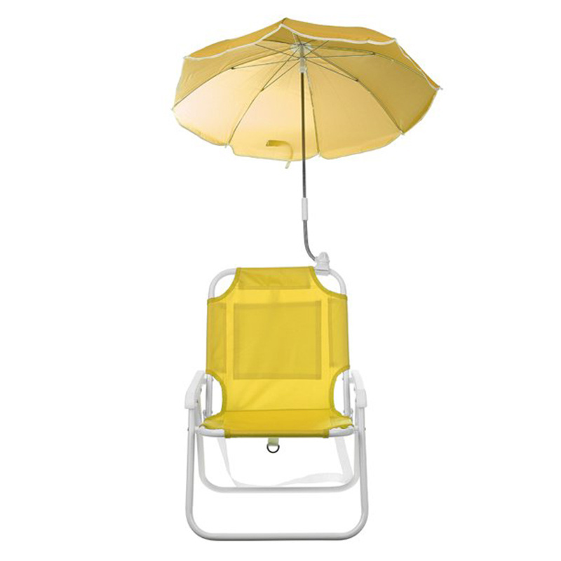 Custom Personalized baby toddler beach chair with umbrella Kids yellow lawn camping Children Chair