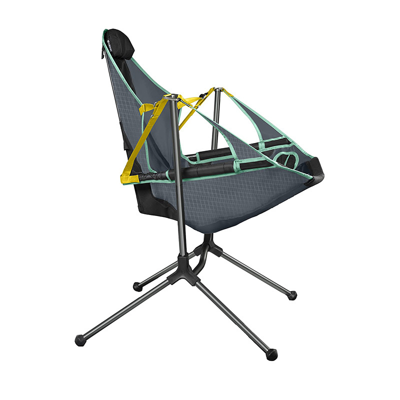 Luxury Lawn Lounger Hammock Camping Chair Swing Recliner Waterproof Gray Camp Swing Chairs Beach Rocker Reclining with Stand