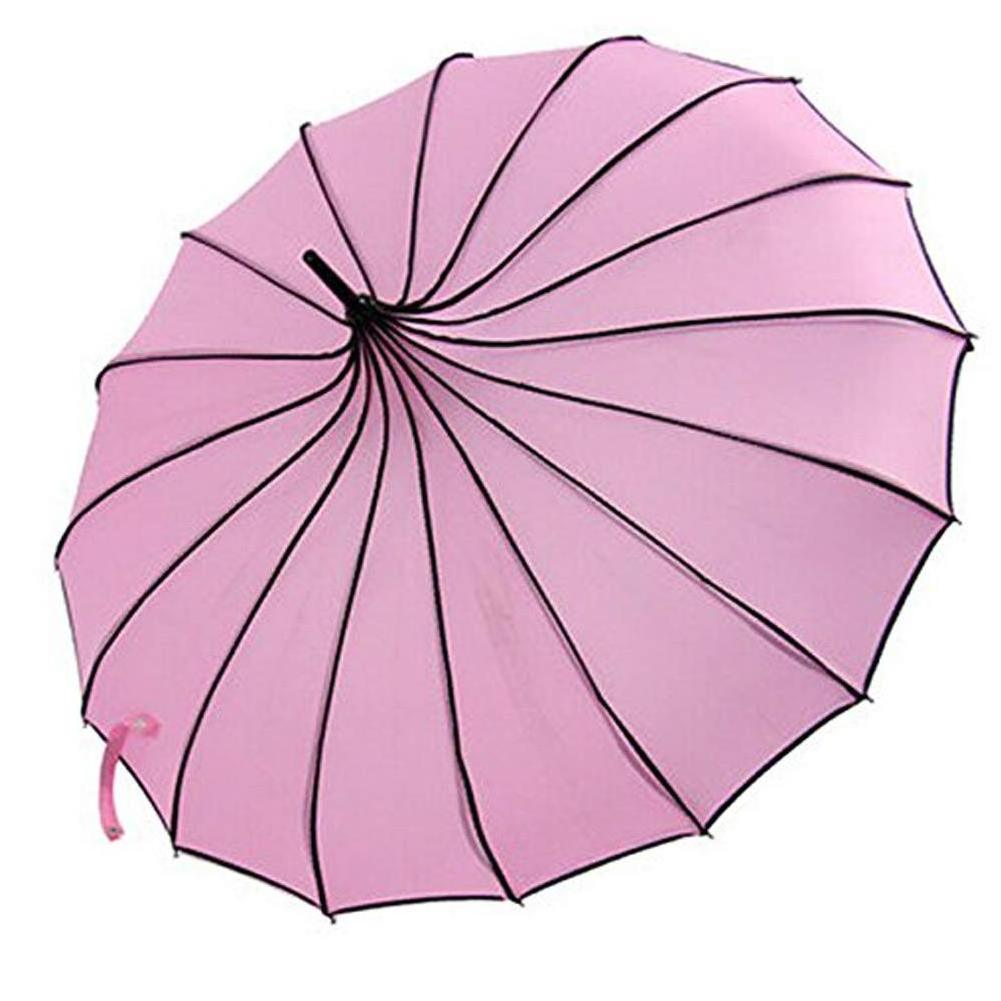 Classical design peaked pagoda shape vintage wedding umbrella durable metal frame manual open folding rain umbrella