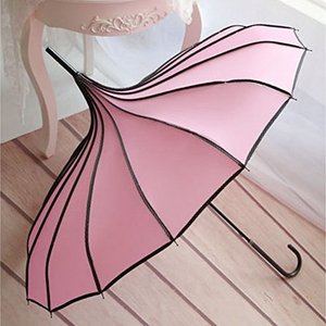 Classical design peaked pagoda shape vintage wedding umbrella durable metal frame manual open folding rain umbrella