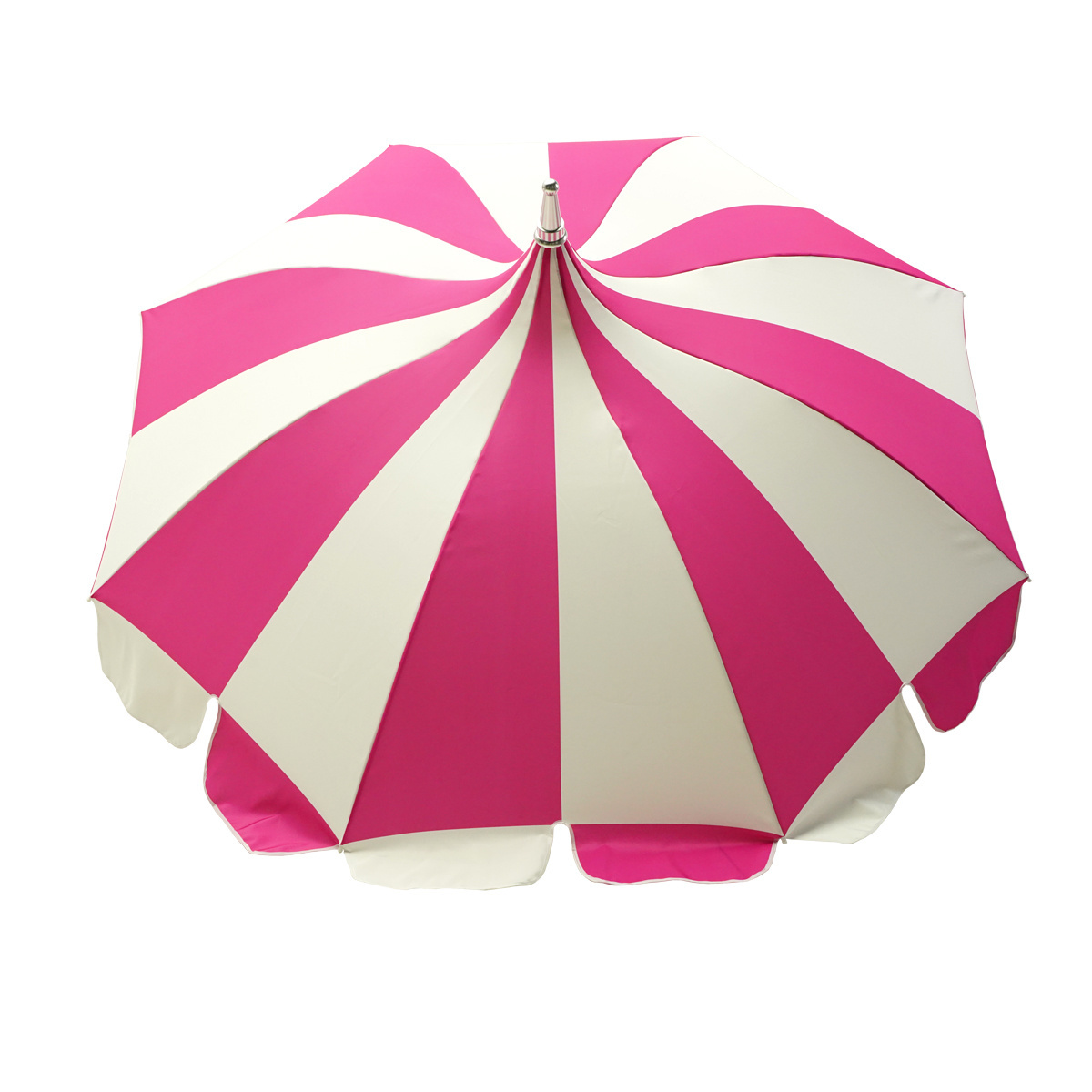 New arrival customized designs pagoda shape outdoor 1.8m 16k patio umbrella garden pink beach umbrella with screw