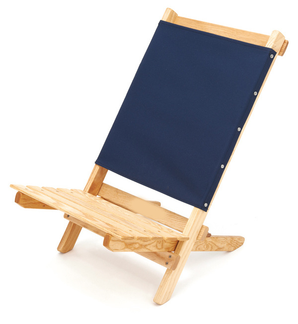 Outdoor Beach Chair Folding Oxford Canvas Rest Nested Chair Portable Lunch Break Wooden Lounge Chair with shoulder strap