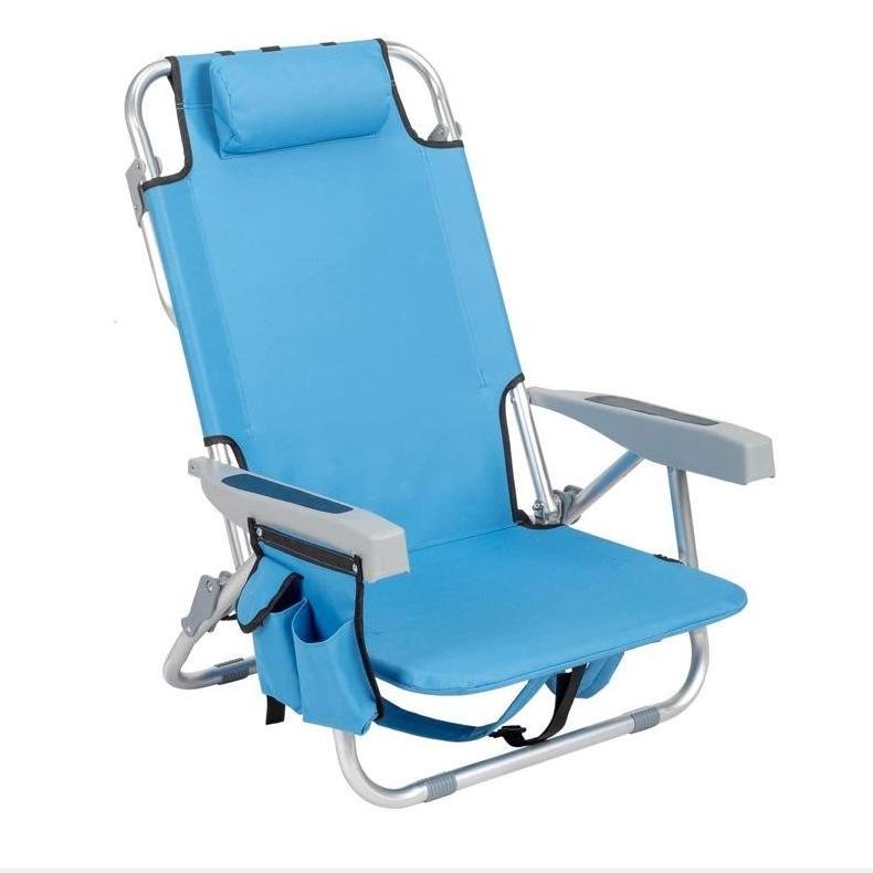 OEM Transat Chaise De Plage Aluminum Collapsible Adjustable Portable Lounge Outdoor Recliner Folding Camping Garden Beach Chairs