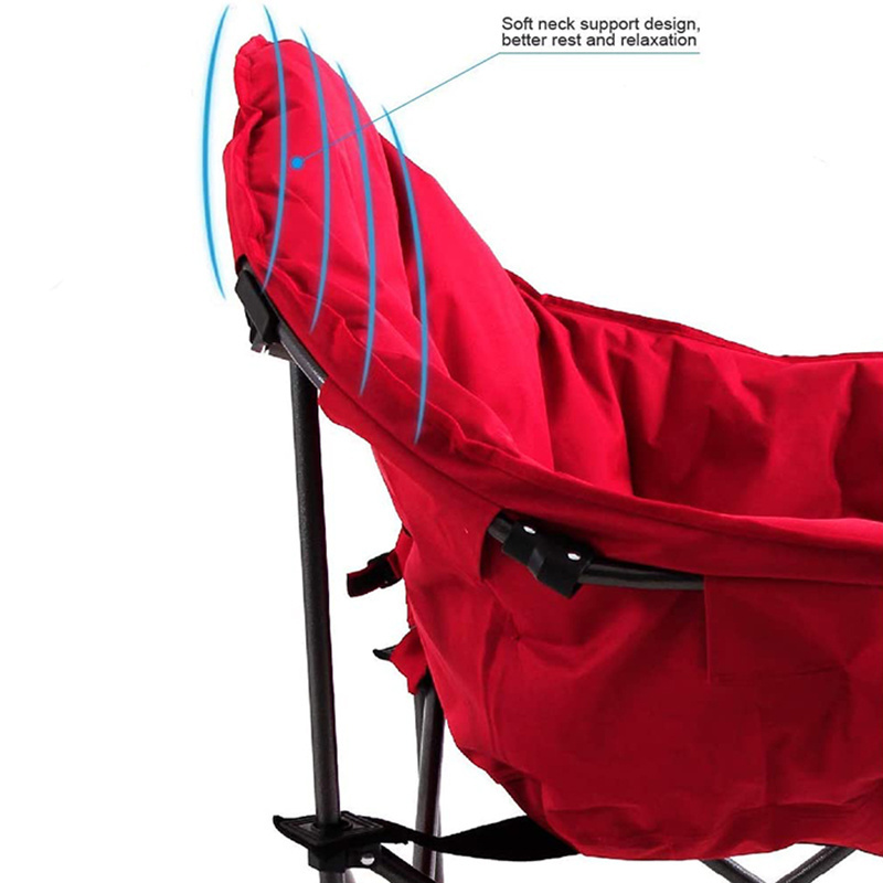 Ultralight Carry Bag Sofa Chair Oversize Padded Moon Leisure Stable Comfortable Folding Chair for Camping