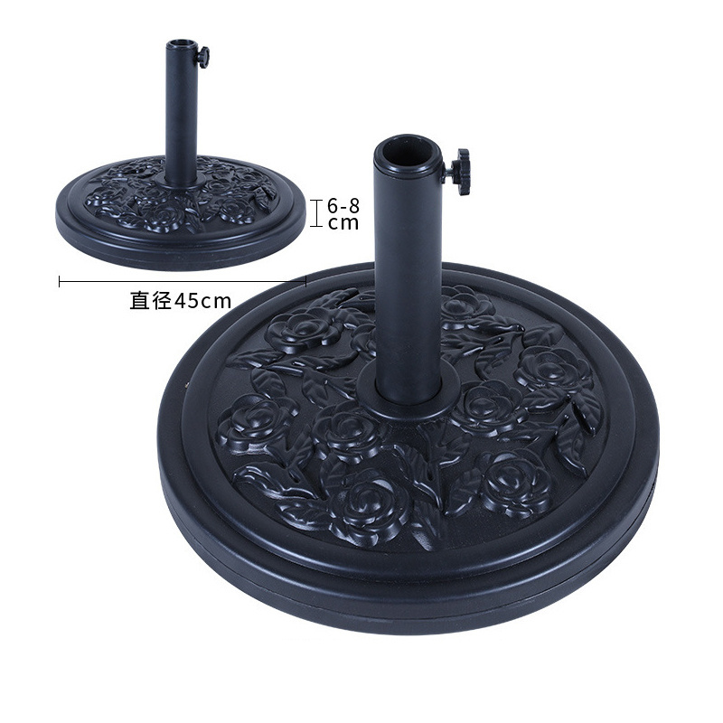 Manufacturer quality outdoor umbrella base 9kg heavy duty patio umbrella base stand cement injection PE patio umbrellas & bases