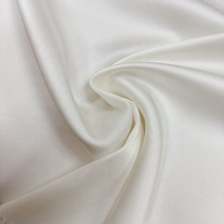 LCL317 Bridal Wedding 160gsm Semi-Dull Satin Finish Soft Stretch 94.6 Polyester 5.4 Spandex Satin Fabric For Clothing