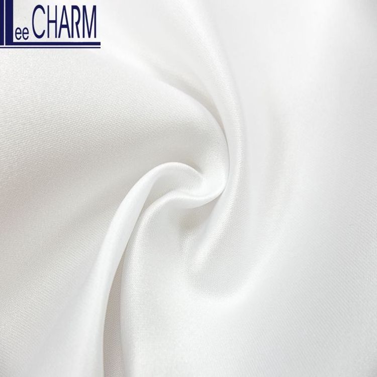 CS615 Taiwan Elegant Ivory Duchess Mystique Satin Bridal Fabric Stock