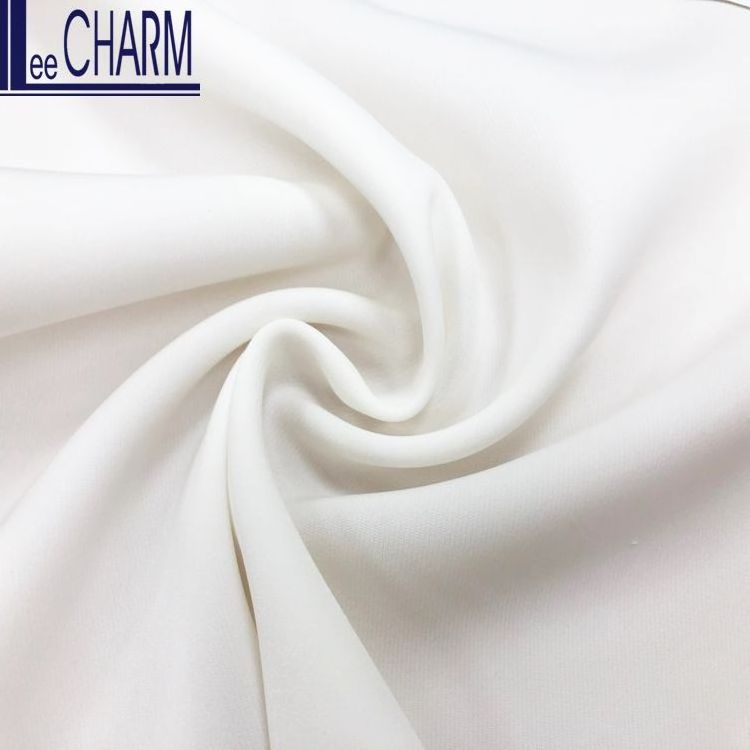 LCL076 Taiwan Quality Heavy Soft Polyester Stretch Charmeuse Satin Dress Material Fabric