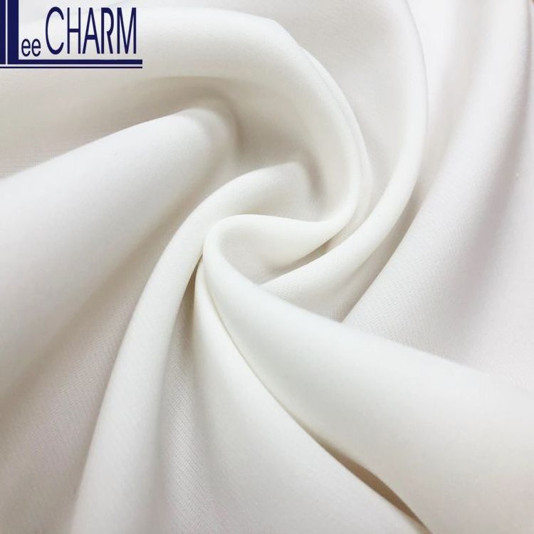 LCL076 Taiwan Quality Heavy Soft Polyester Stretch Charmeuse Satin Dress Material Fabric