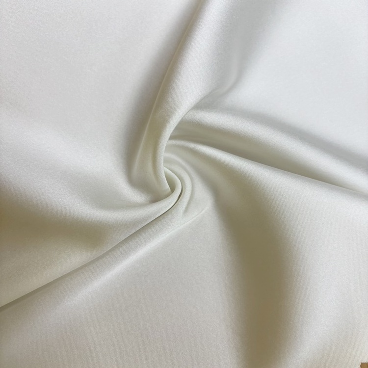 LCL317 Bridal Wedding 160gsm Semi-Dull Satin Finish Soft Stretch 94.6 Polyester 5.4 Spandex Satin Fabric For Clothing