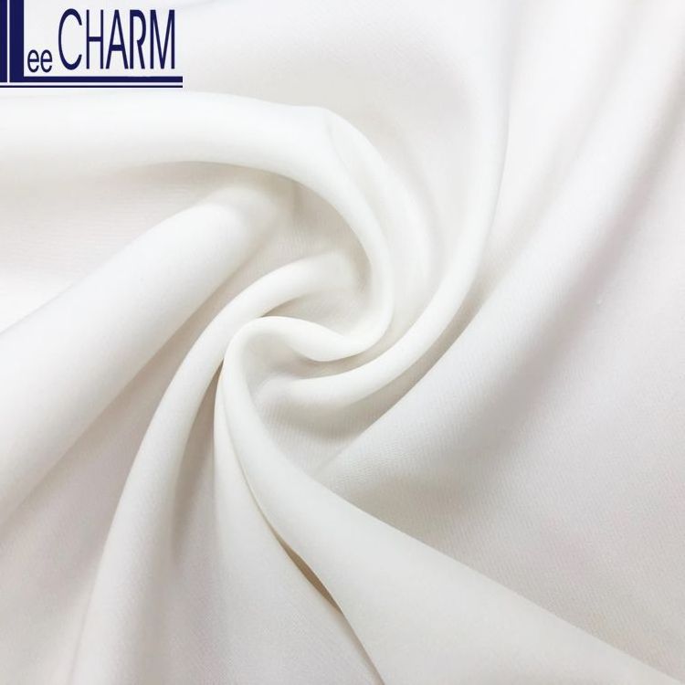 LCL076 Taiwan Quality Heavy Soft Polyester Stretch Charmeuse Satin Dress Material Fabric