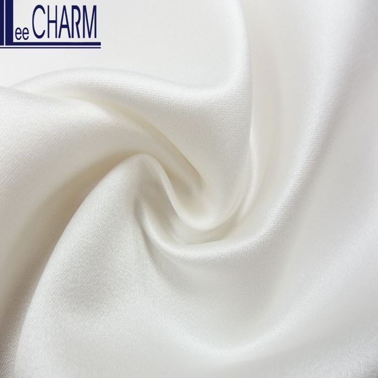 CS615 Taiwan Elegant Ivory Duchess Mystique Satin Bridal Fabric Stock