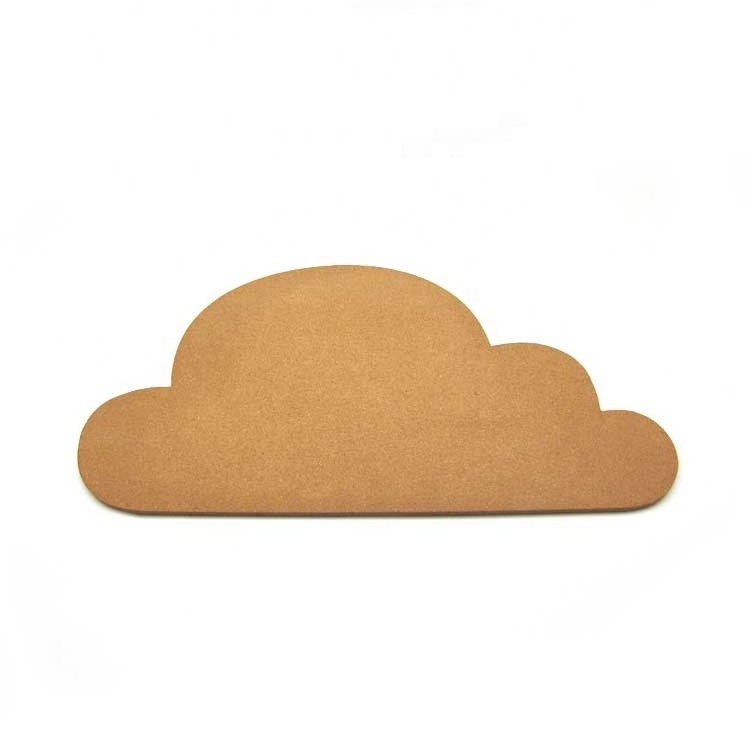 10mm thick x 600mm x 300mm Cloud Shaped Unframed Natural Cork Board for wall bulletin