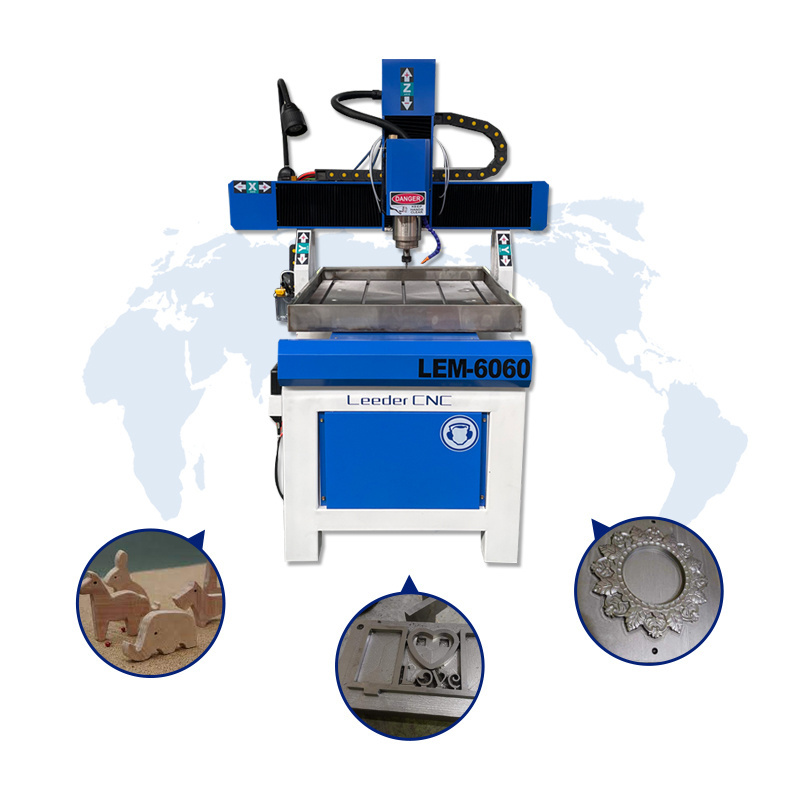 Jinan LEEDER PVC/wood/aluminum/iron/stainless steel/copper/stone cutting cnc router water cooling spindle 4040 6060