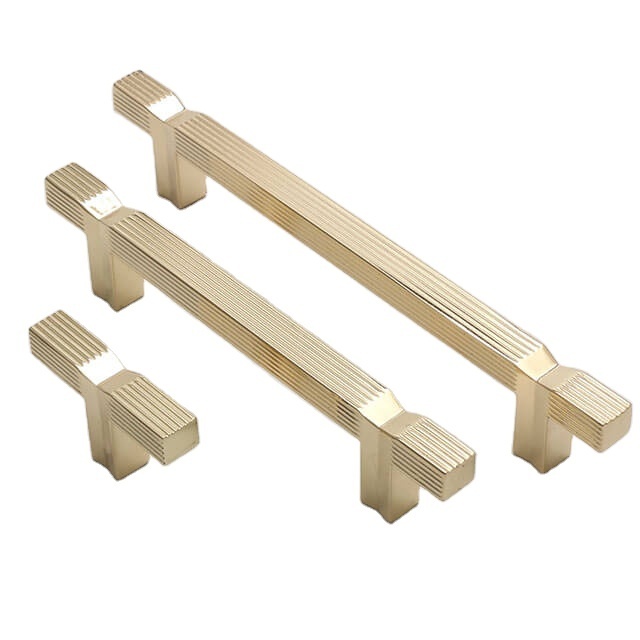 Good Quality Modern Bedroom Wardrobe Cupboard Handle Decorative Golden Zinc Alloy Kitchen Furniture Pulls