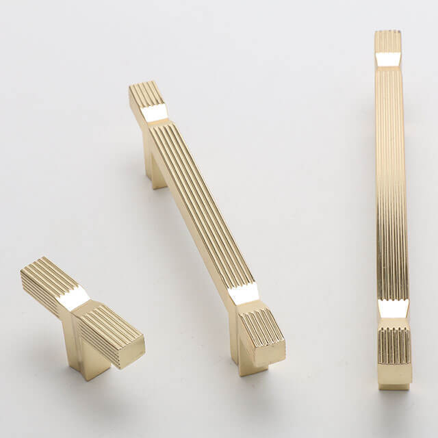 Good Quality Modern Bedroom Wardrobe Cupboard Handle Decorative Golden Zinc Alloy Kitchen Furniture Pulls