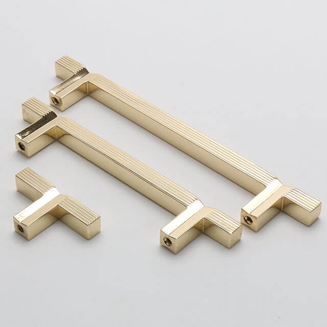 Good Quality Modern Bedroom Wardrobe Cupboard Handle Decorative Golden Zinc Alloy Kitchen Furniture Pulls