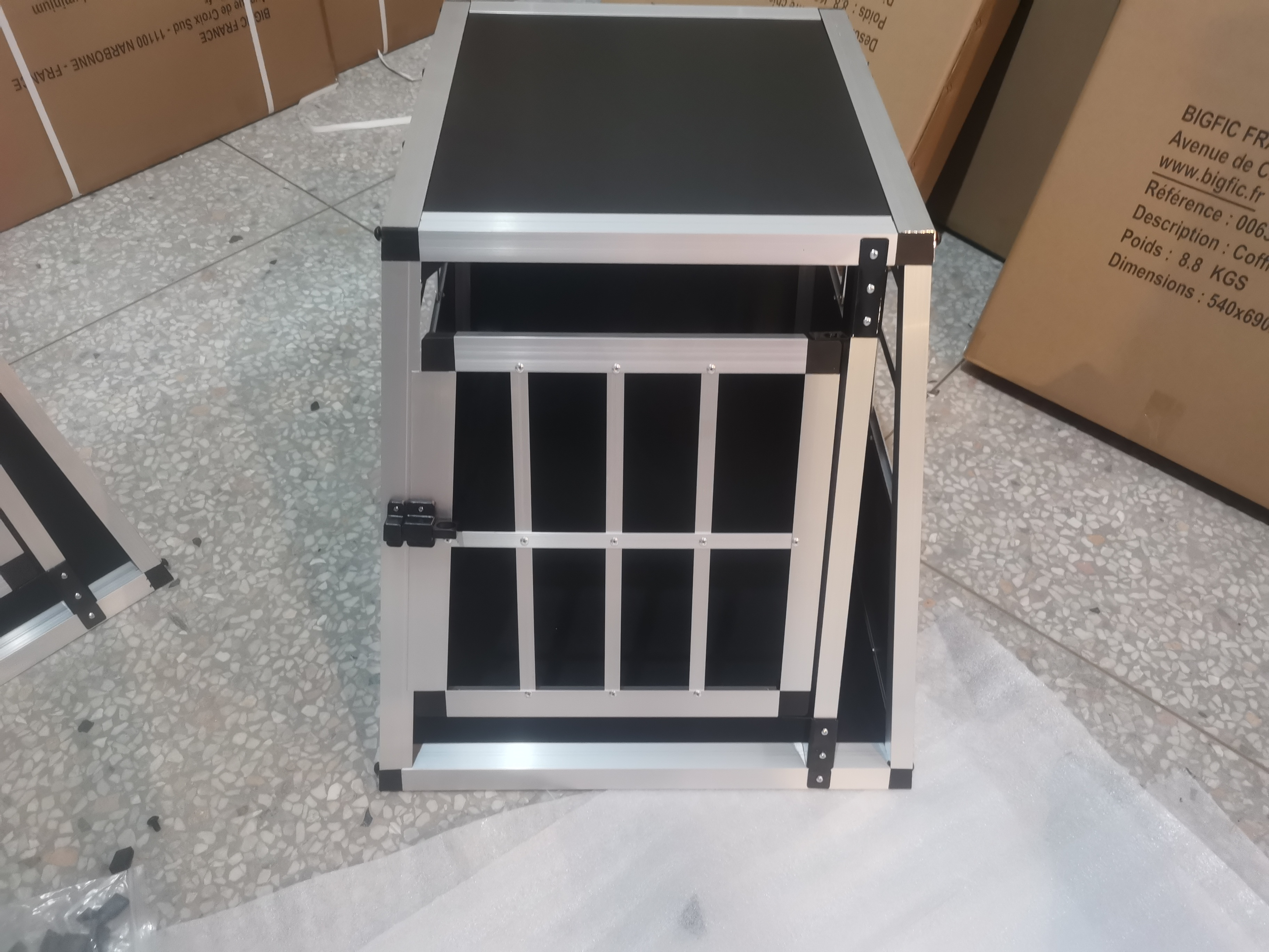 Heavy Duty Transport Dog Cage  Animal Pet Cage Metal Dog aluminum dog case Truck Kennel Box