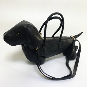 2024 Shenglu Designs Unique Dog Shape Lady Creative Black handbag Personality Bag Fashion Cartoon Cute Puppy Girlish Purse