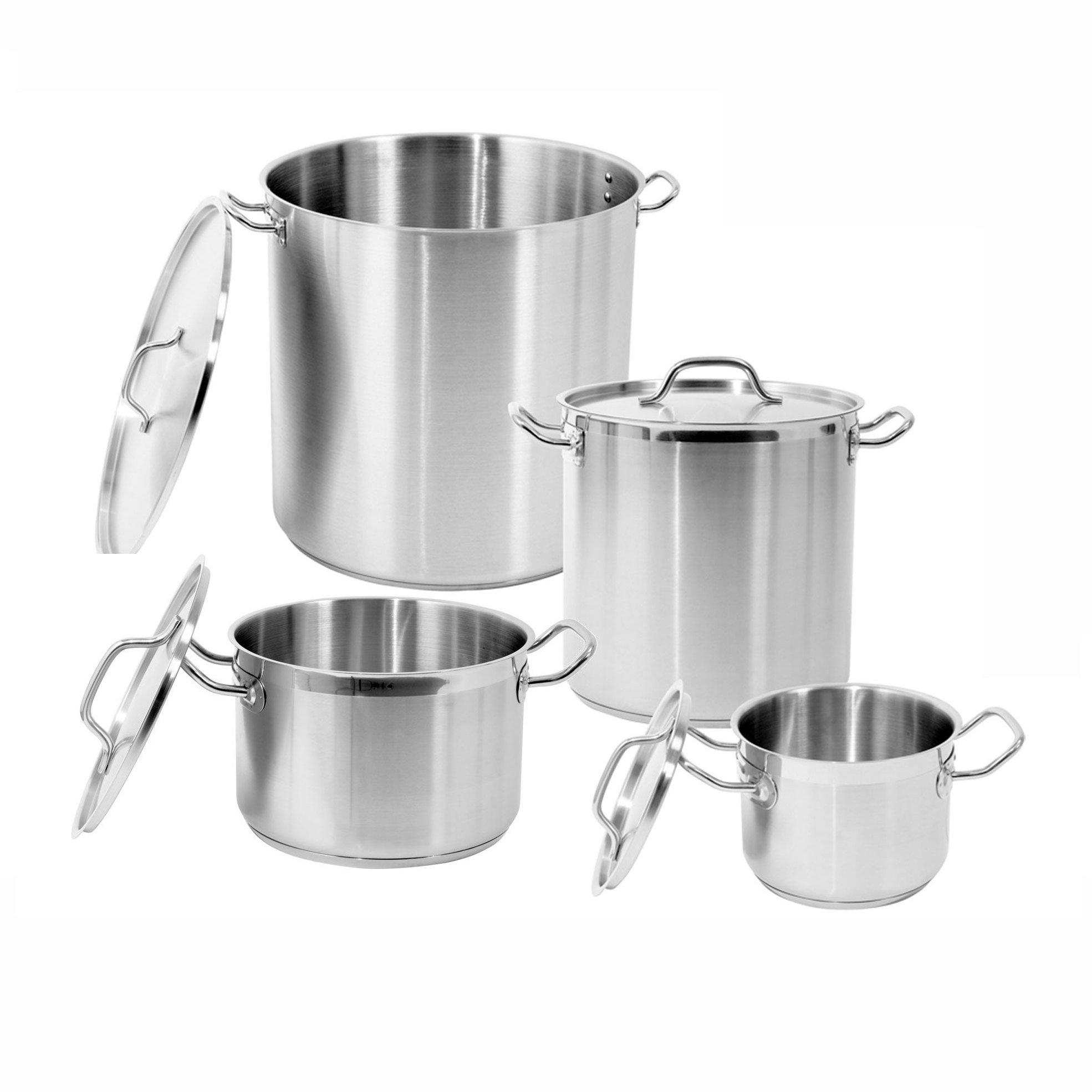 low price NSF listed clad & induction bottom stainless steel kitchen living best cookware sets for restaurant