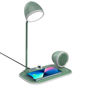 New Arrival 3 in 1 Desk Lamp Wireless Speaker Retro Style Creative Gift Home Office Appliances Fast Charging Wireless Charger