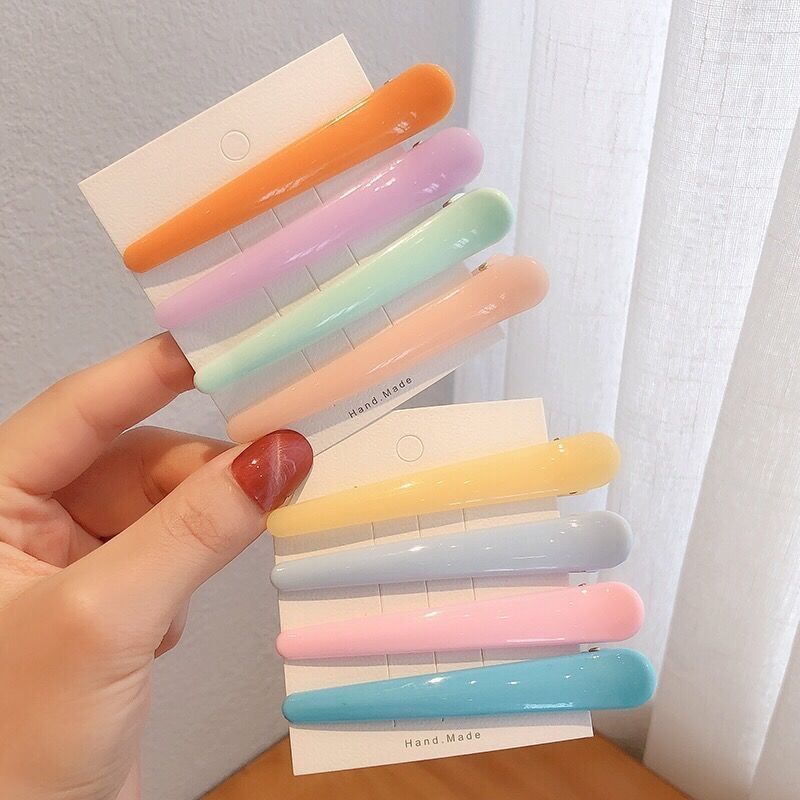 Wholesale Candy Color Daily Usage Crocodile Alligator Bangs Makeup Salon Plastic Hair Pin Duckbill Duck Bill Hair Clips