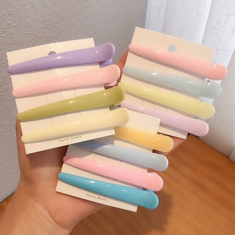 Wholesale Candy Color Daily Usage Crocodile Alligator Bangs Makeup Salon Plastic Hair Pin Duckbill Duck Bill Hair Clips