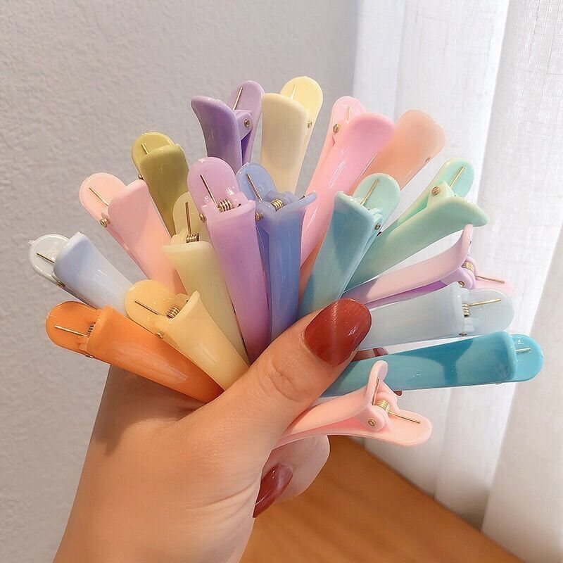 Wholesale Candy Color Daily Usage Crocodile Alligator Bangs Makeup Salon Plastic Hair Pin Duckbill Duck Bill Hair Clips