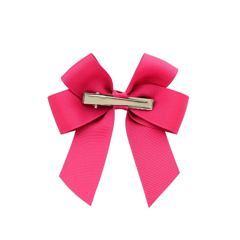 4 inch High Quality Grosgrain Ribbon Bows With Clips Girl Pinwheel Hair Bow For Kids Hair Accessories