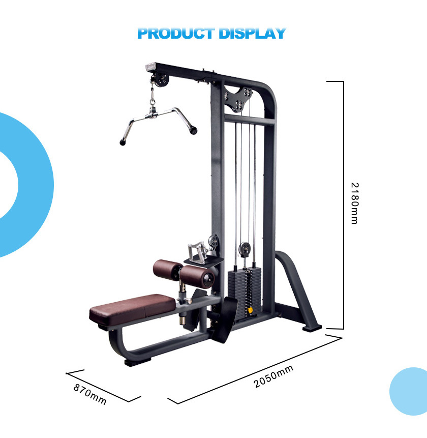 LMCC High Quality Gym Equipment Fitness Lat Pulldown Fitness Machine Commercial Lat Pulldown Seated Low Row Machine