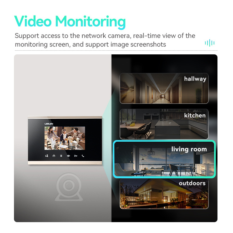 IP Door entry multi apartment video door phone V33 door bell alarm function/ card unlocking