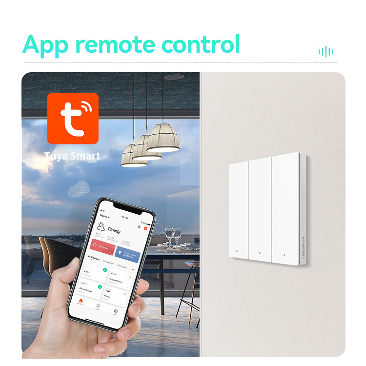 LEELEN interruptor inteligente wifi smart home system central control switch panel alexa zigbee smart home switches and sockets