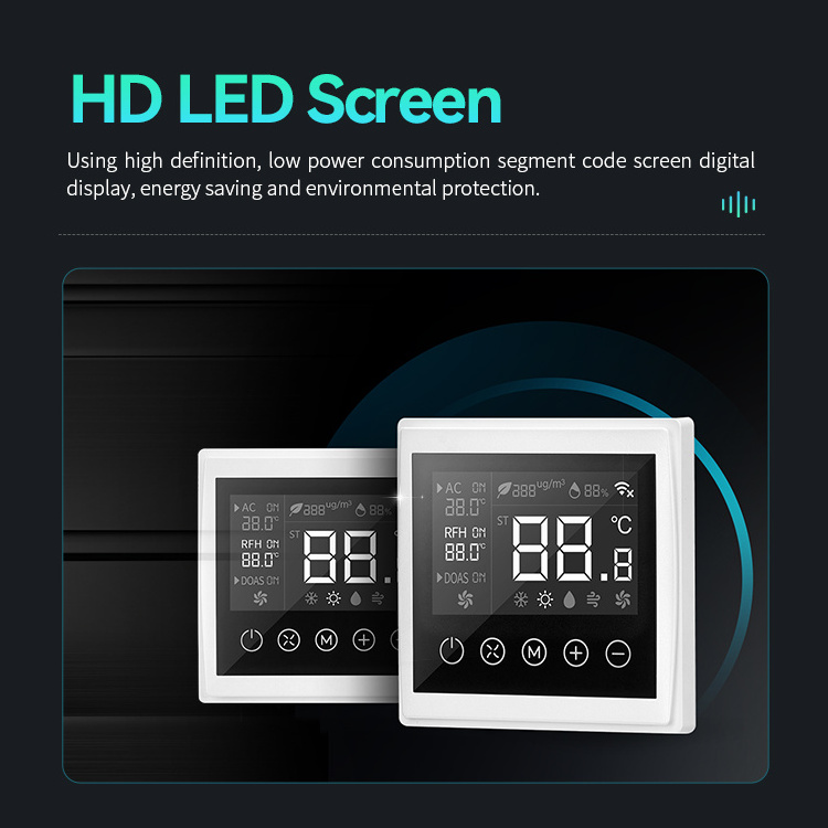 LEELEN interruptores smart digital temperature controller antiflaming PC smart switch zigbee hotel wall switch