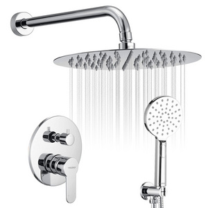 8 Inch Stainless Steel Concealed Shower Set Wall Mounted Rainfall Shower Head Luxury Rain Shower System Mixer Combo