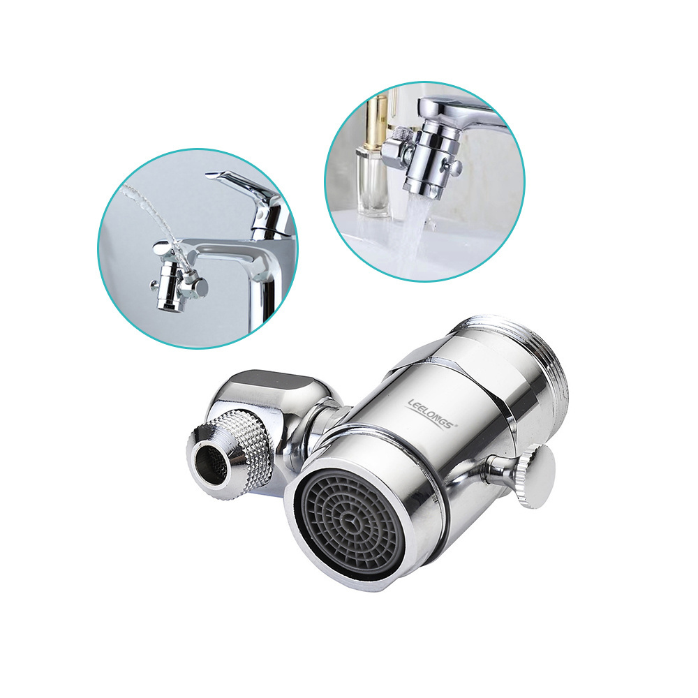 Leelongs 720 Rotatable Faucet Sprayer Head Faucet  Flexible Nozzle Kitchen Bathroom Sink Aerator Faucet Extender