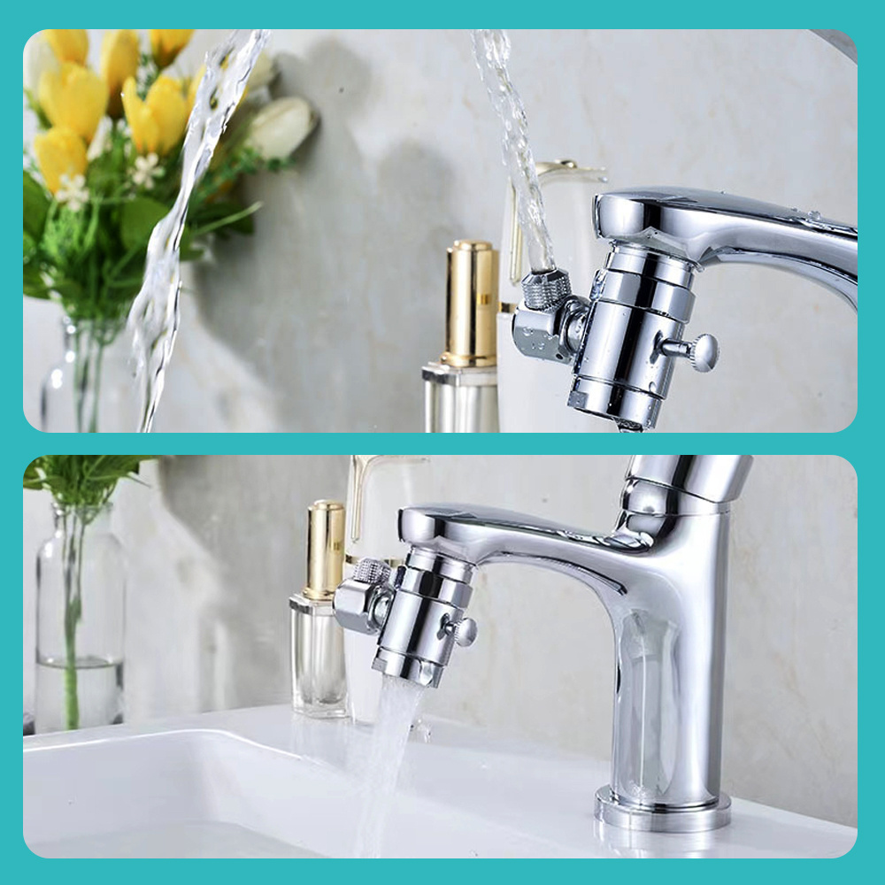 Leelongs 720 Rotatable Faucet Sprayer Head Faucet  Flexible Nozzle Kitchen Bathroom Sink Aerator Faucet Extender