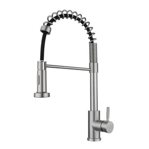 Pull Down Sprayer Kitchen Faucet, Single Handle One Hole Faucet for Farmhouse Camper Laundry Utility Rv Wet Bar Sinks