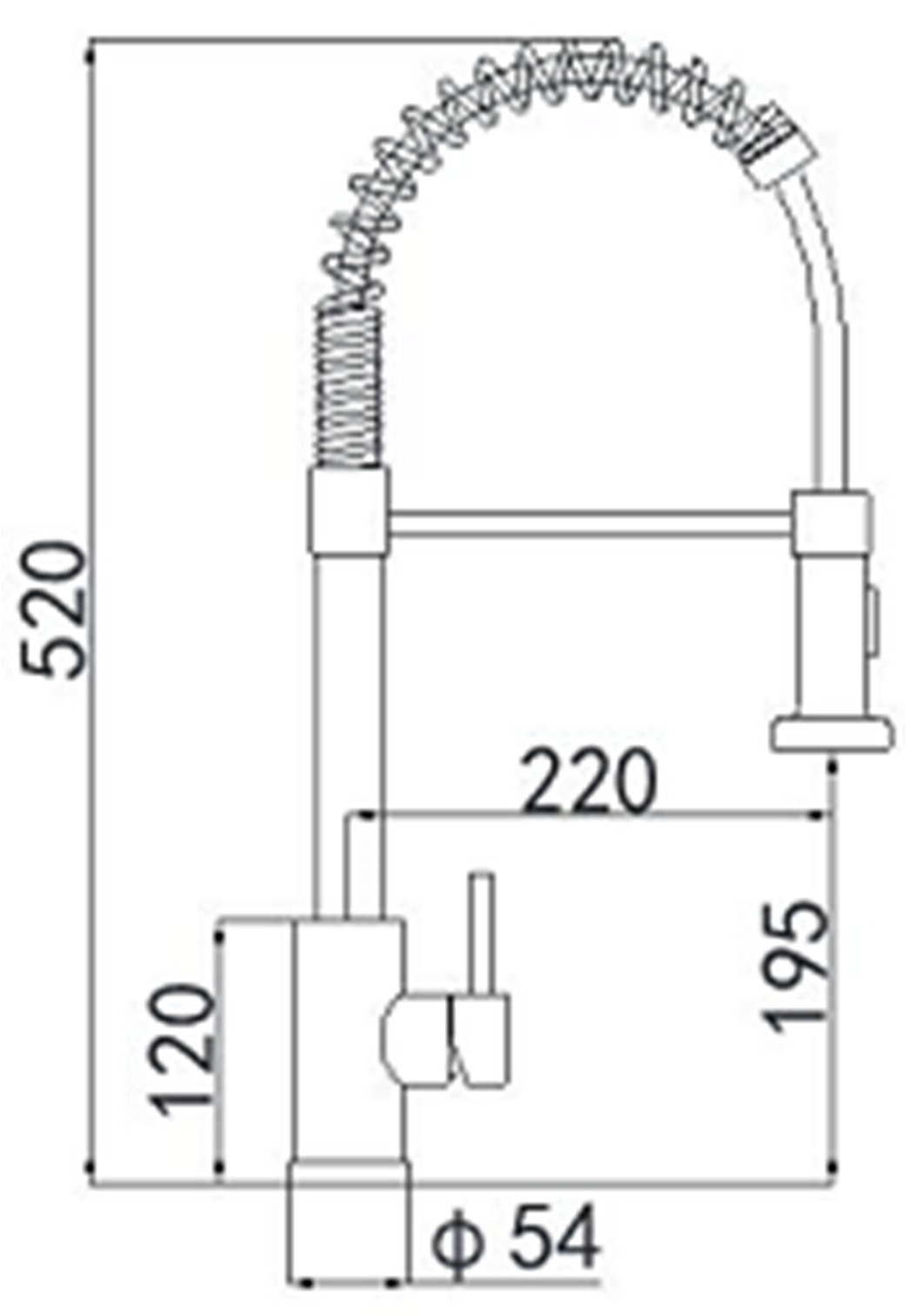 Pull Down Sprayer Kitchen Faucet, Single Handle One Hole Faucet for Farmhouse Camper Laundry Utility Rv Wet Bar Sinks