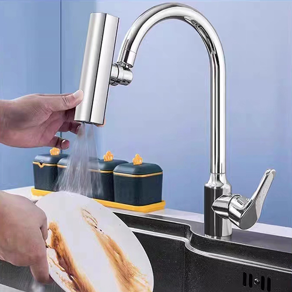 New 4 Multifunctional Anti-Splash Waterfall Kitchen Sink Faucet Aerator Adapter With 360 Swivelling Device