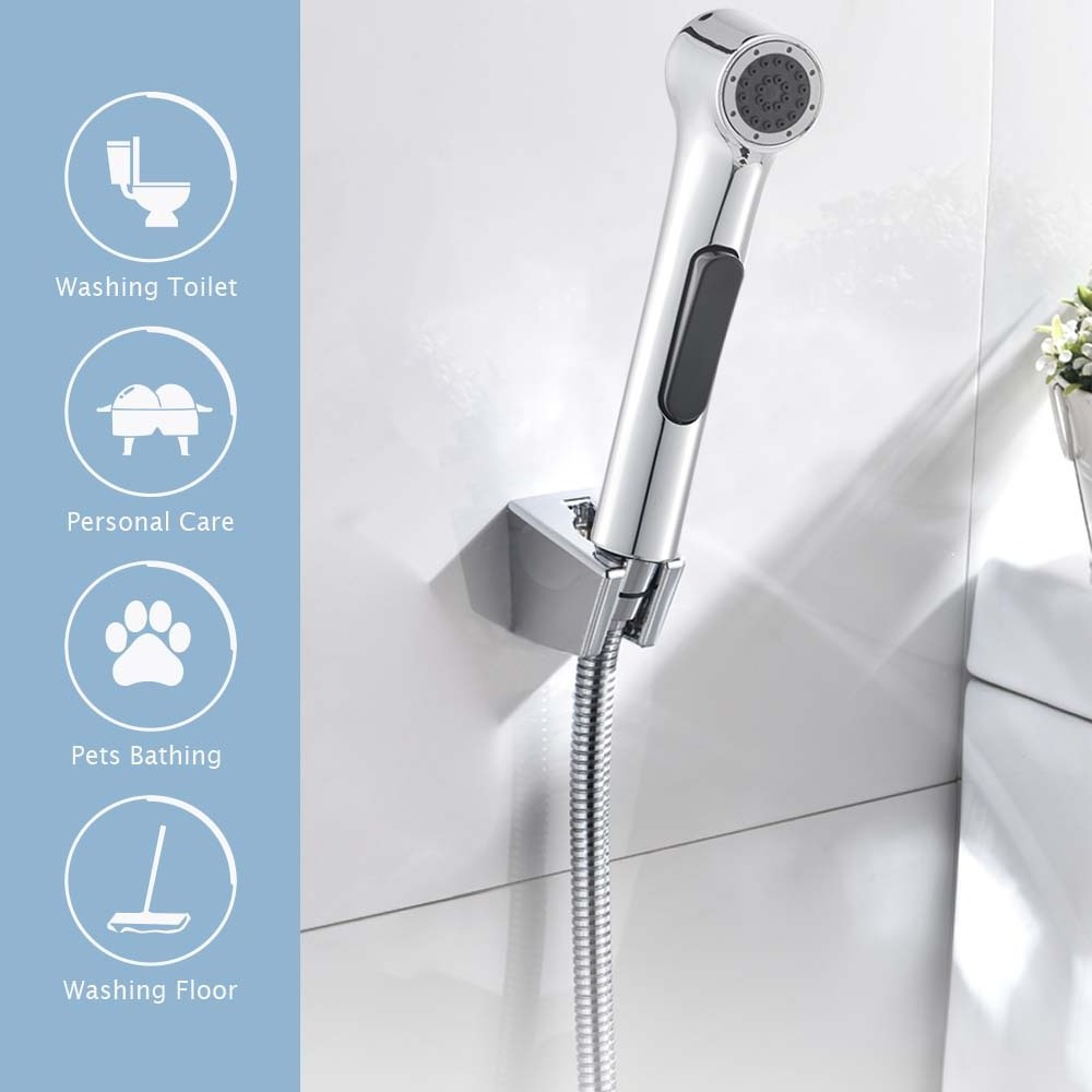 Leelongs Hot-sale Bathroom Muslim Shower Shattaf Nozzle Spray Gun Suit Toilet Bidet Shower