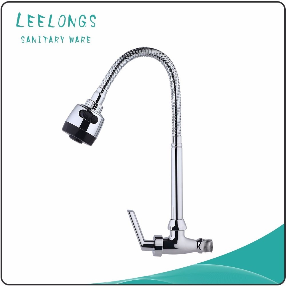 Leelongs Universal Stainless Steel Kitchen faucet Chrome Kitchen Water Tap Faucet